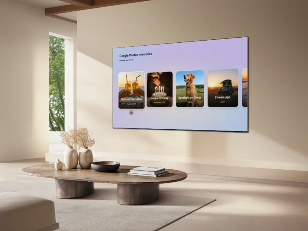 Google Photos chegará nativamente às Smart TVs Samsung em 2026 com recursos de IA